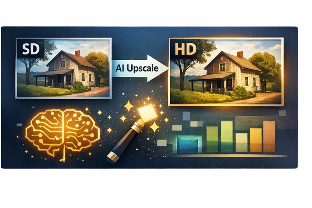 AI upscaling illustration